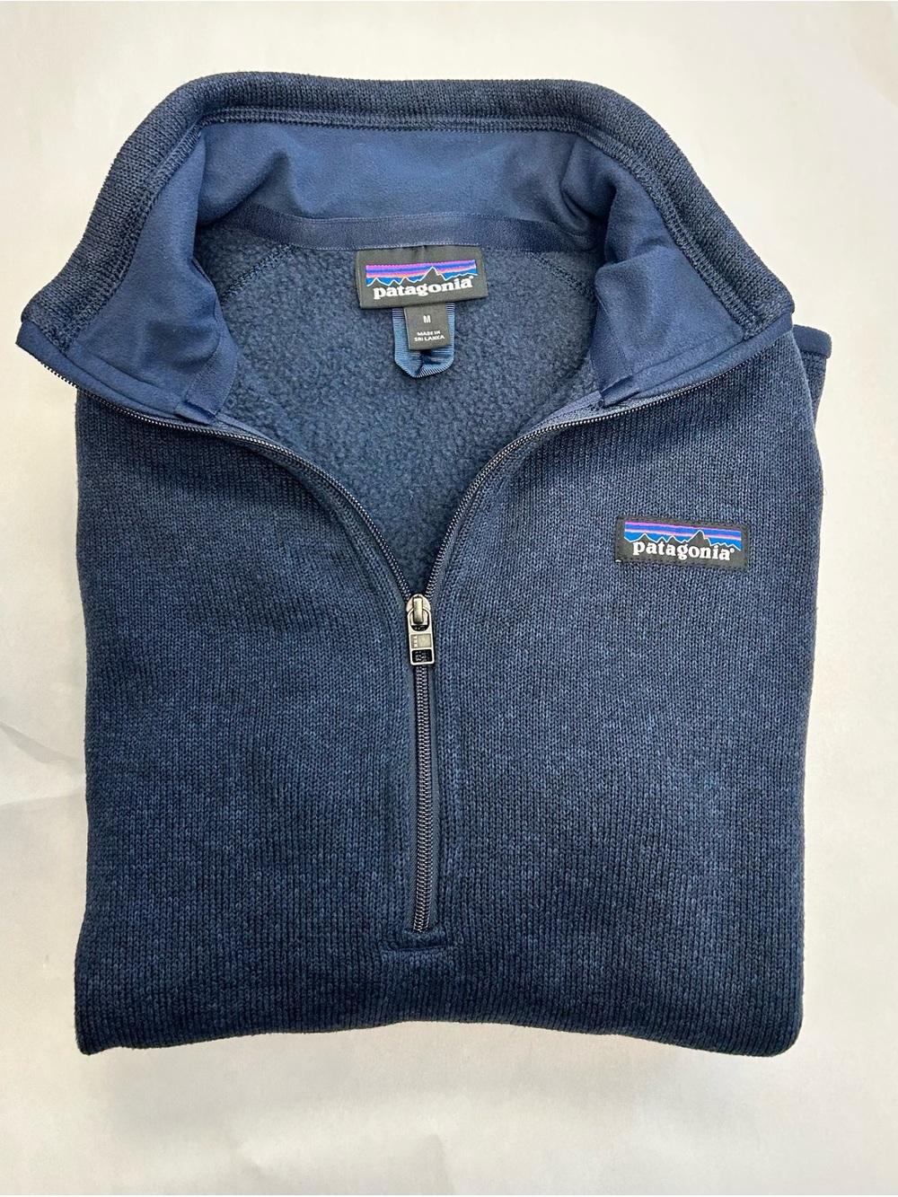 Patagonia women’s Navy Half-Zip Fleece Sweater size M - Picture 1 of 2